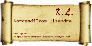 Korcsmáros Lizandra névjegykártya
